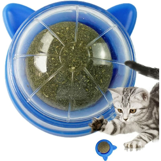 1.77 1.77 1.77 Wall Mounted Catnip Ball for Cleaning Pets Teeth, Chewing, Licking and Biting Pet Cat Toys