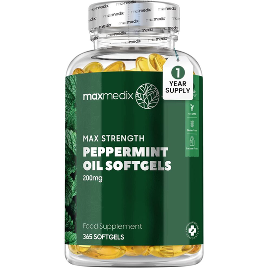 maxmedix Max Strength Peppermint Oil Softgels - 200mg 365 Softgels
