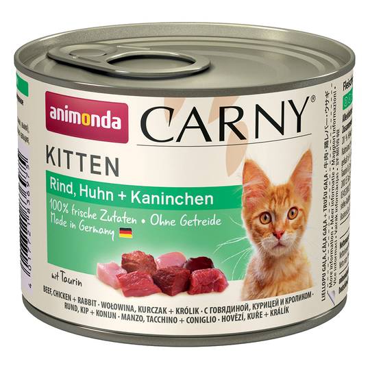Animonda Carny Kitten 12 x 200g - Beef, Chicken & Rabbit