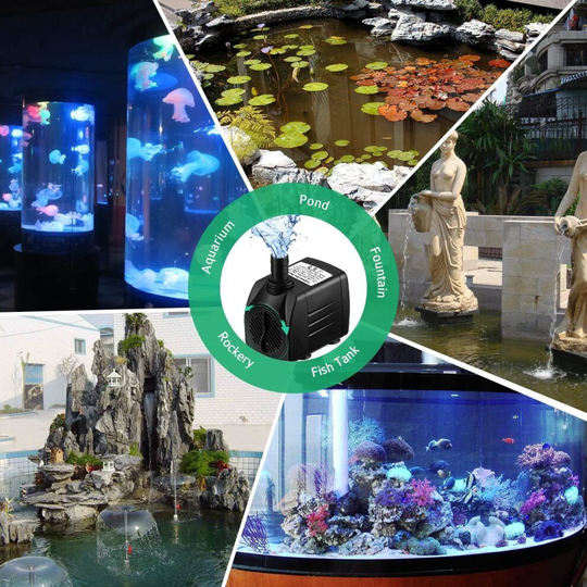 (200L/H 2.5W) SUBMERSIBLE WATER PUMP AQUARIUM - 5 SIZE