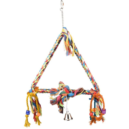 Bird Toy Swing Rope Triangle M 33x5x47 cm FLAMINGO - Multicolour
