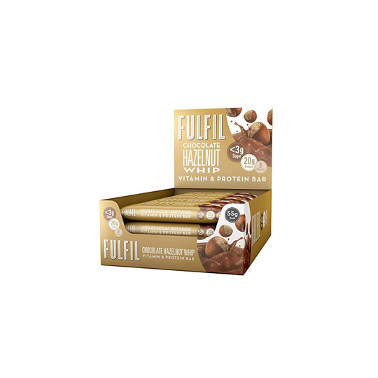 FULFIL Vitamin and Protein Bar (15 x 55g Bars) � Chocolate Hazelnut Whip Flavour � 20g Protein, 9 Vitamins, Low Sugar
