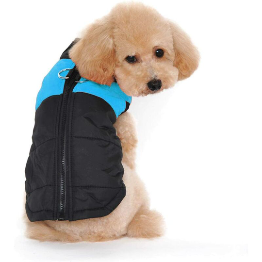 Small Waterproof Dog Coat Winter Jacket Padded Quilted Down Jacket for Dog Pet Puppy Clothing Matching Sizes and Colors blue m