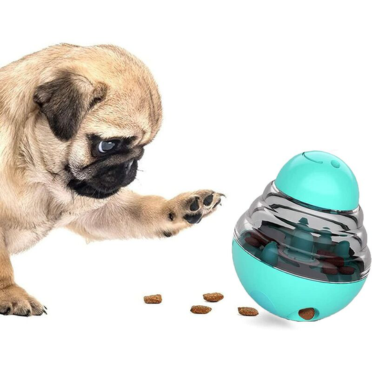 Pet Tumbler Interactive Toy, Pet Treat Ball, Shaking Food Leak Ball with 2 Adjustable Leak Holes, Slow Feeder Ball, Self Feeding Toy for Small Medium