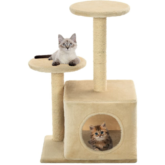 Cat Tree with Sisal Scratching Posts 60 cm Beige