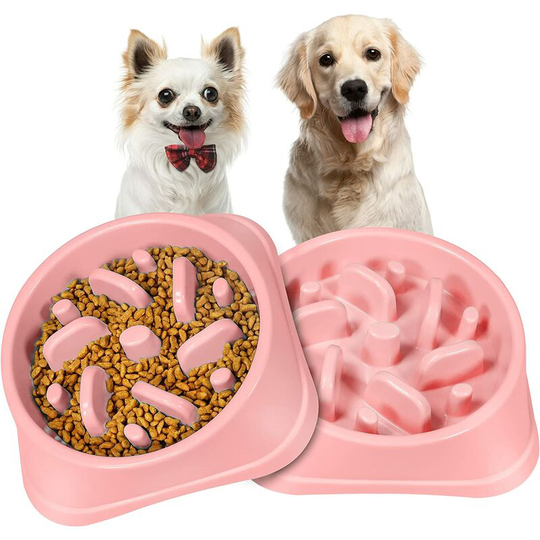 Slow Feeder 2 Packs Dog Bowls Non Slip Puzzle Bowl Interactive Bloat Stop Dog Bowl Anti-Choking Dog Bowl