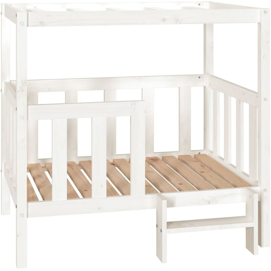 Dog Bed White 105.5x83.5x100 cm Solid Wood Pine Vidaxl White