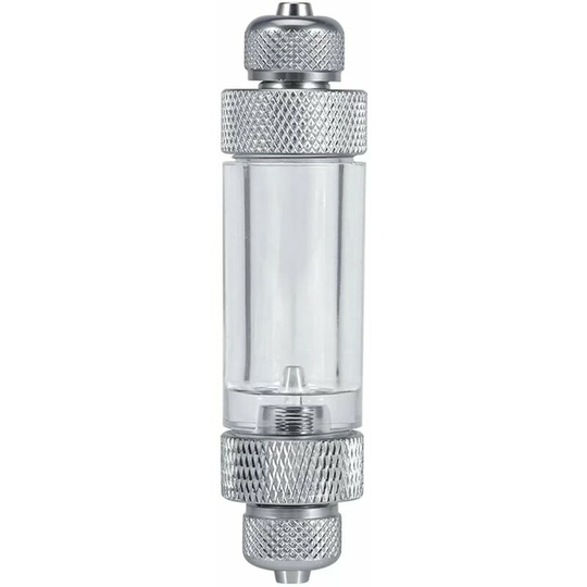Inline Aquarium CO2 Bubble Counter With Aluminum Check Valve Single Double Head Non-Return Bubble Counter Fish Tank Tool (Double Head)