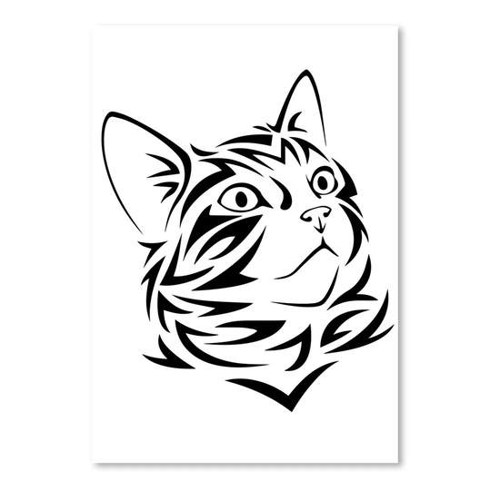 Wonderful Dream Tribal Cat Kitten Animal Graphic Art