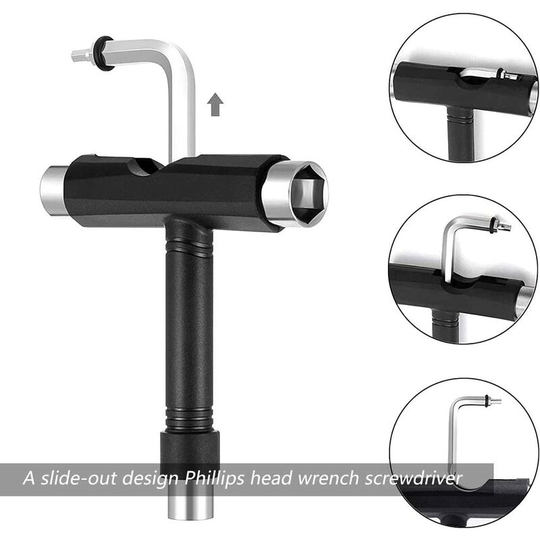 Skateboard T Tool Portable Multifunction T Tool Wrench Skateboard L Type Allen Wrench Skateboard Tools Scooter Longboard Mini Skateboard