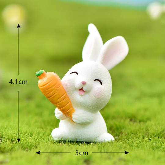 28 cartoon small animals cute rabbits gardening succulent plant accessories micro landscape resin ornaments of different sizes