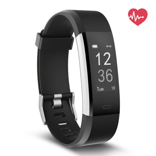 Delvfire Pulse HR Fitness Tracker Activity Watch and Heart Rate Monitor, Waterproof Touch Screen Smart Bracelet for Women, Men, Kids with Sleep...