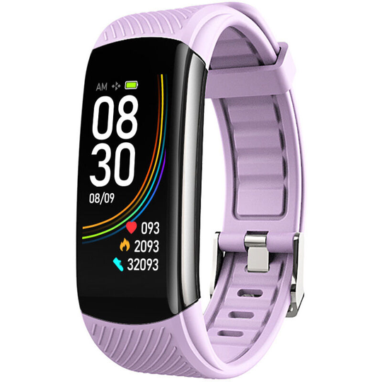 MUFF Smart Watch Blood Pressure Heart Rate Monitor Step Health Monitoring purple