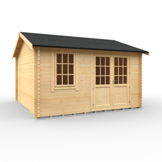The Martel Tongue & Groove Log Cabin 14x14w