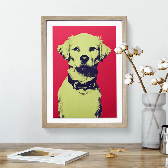 XV1022-3542X Pop Art Puppy Dog - Picture Frame Graphic Art