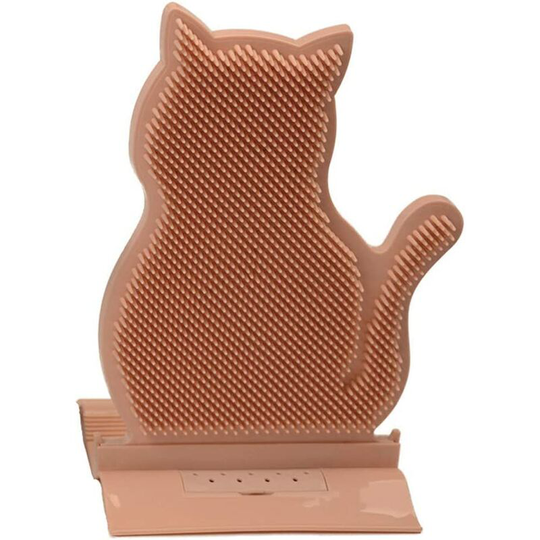 Bigger Cat Self Grooming with Gentle Pet Catnip with Massage Comb, Grooming Brush Controls Hair Loss (Pink) Soekavia
