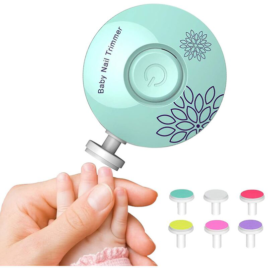 New baby electric nail clipper child nail polishing tool baby care kit nail set easy to trim newborn nail clipper