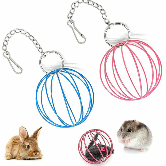Joorrt - Hay Dispenser Rabbit Feeder Hutch Accessory 1pcs(pink blue)