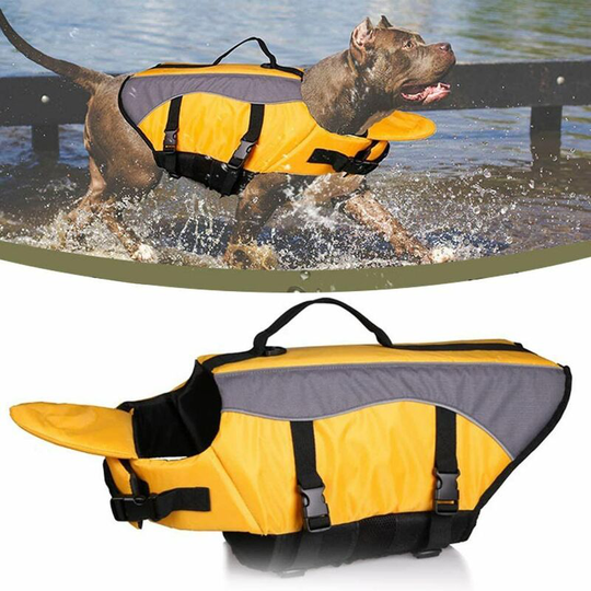 Dog Life Coats for Dog Life Vest for Pets Floatation Life Vest, Dog Lifesaver Preserver Swimsuit with Upper and Rescue