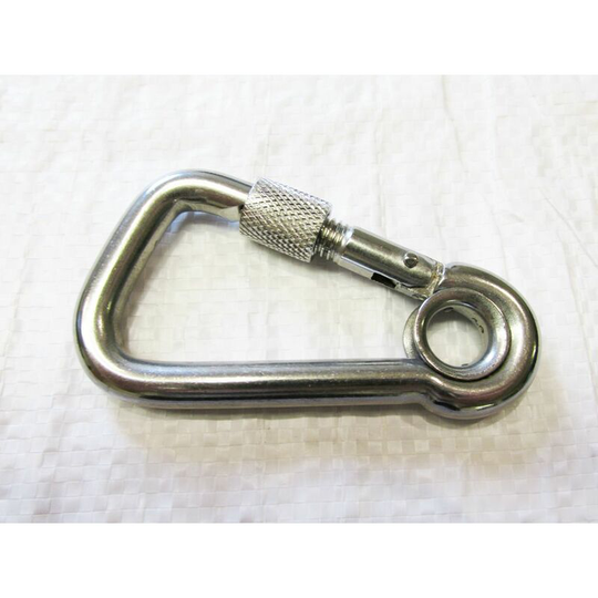 Asymmetric Carbine Hook with Eyelet & Screw Nut 10MM (Stainless Steel Locking Bar)