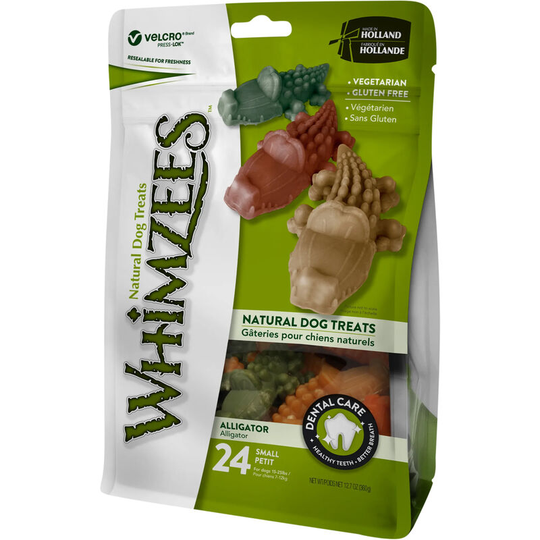 Alligator Dog Chew Treats (24 Pieces) (One Size) (Multicoloured) - Multicoloured - Whimzees
