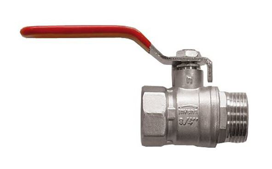 Standard Flow Rate Water Ball Valve with Steel Handle DN15 1/2' bsp Female x Male Thread