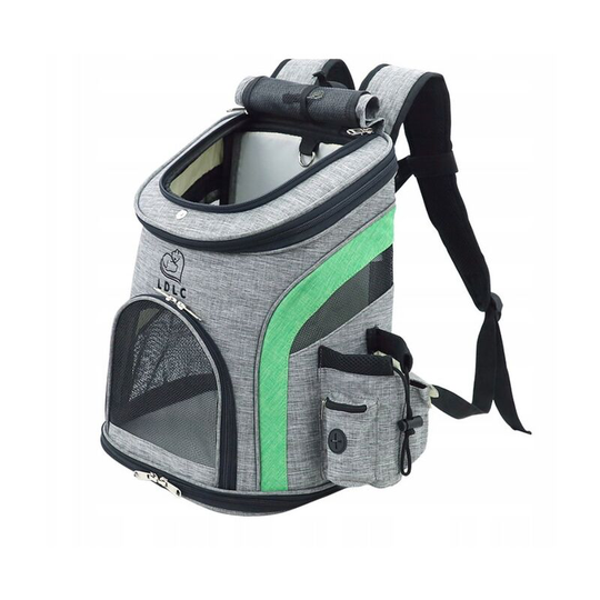 Pet Travel Backpack Pet Backpack Backpack Backpack Breathable Outdoor Foldable Cat and Dog-L Gray Green