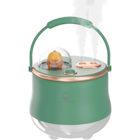 Mini Humidifier, 400ml Portable Humidifier with Dual Nozzle Adjustable Personal Humidifier for Bedroom, Study, Office, Home, Green