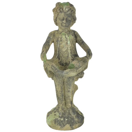 Aged Girl Bird Bath