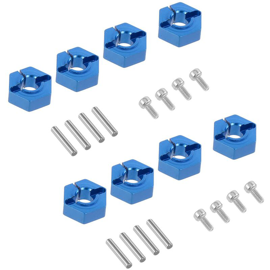 Zd Racing - 8pcs 1/10 12mm Aluminum Wheel Hex Nuts with Pins Screws for 1/10 Traxxas Tamiya lrp hsp hpi Redcat WLtoy rc Car