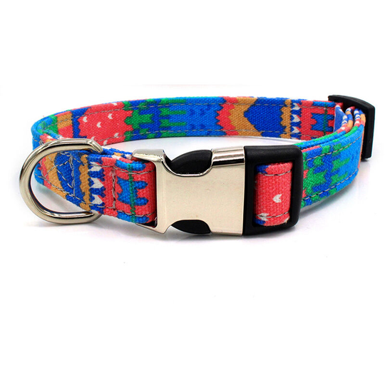 Soft Comfortable Floral Print Neoprene Padded Dog Collars