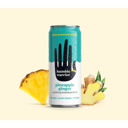 humble warrior Pineapple Ginger Sparkling Botanical Drink 250ml