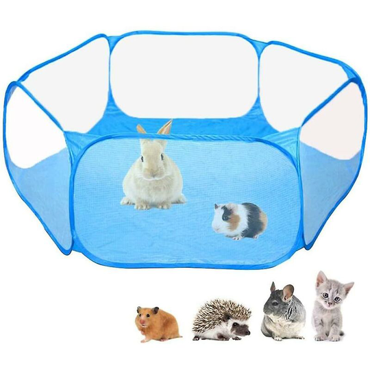 Thsinde - Breathable Transparent Pet Playpen Pop Open Outdoor/indoor Exercise Fence, Portable Yard Fence For Guinea Pig, Rabbits, Hamster And