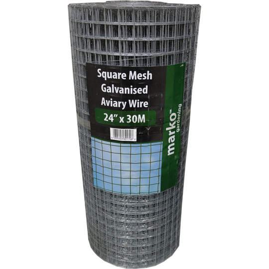 (24" x 30m) Welded Wire Mesh 1" x 1" 30m Galavised Fence Aviary Hutches Run Pet Coop 3Widths