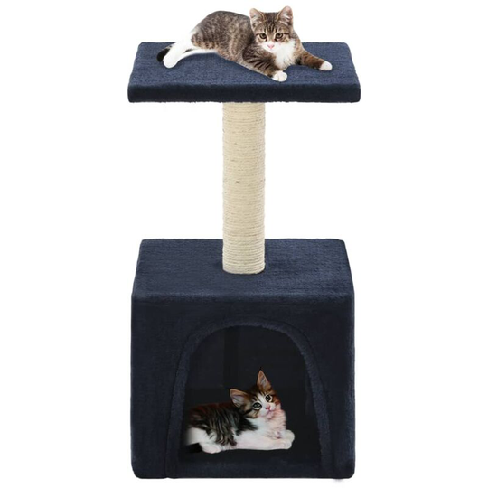 Cat Tree with Sisal Scratching Post 55 cm Dark Blue - Blue