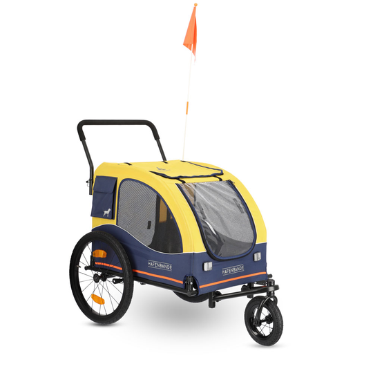 HAFENBANDE Cabby L Bicycle Trailer incl. 2 couplings - 155 x 74 x 103 cm (L x W x H) / up to 45kg