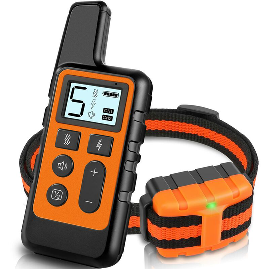 Dog Training Collar, Waterproof Dog Shock Collars with 1640 Feet Remote Range, 3 Training Modes, Beep, Vibration and Shock, Rechargeable Electric Dog