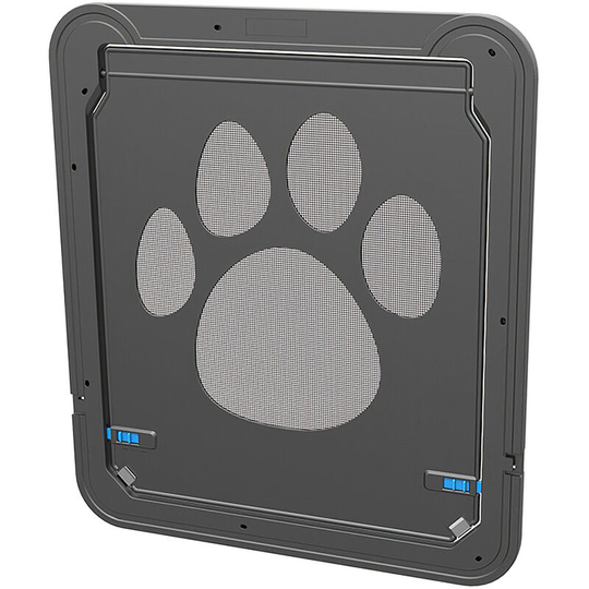 Pet Screen Door Magnetic Flap Screen Automatic Lockable Black Door for Dogs