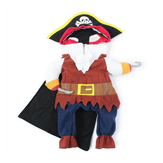 Pirate Of The Caribbean Funny Cat Costume For Dogs Pet Clothes For Corsair Dresser Up Party Wear Clothes For Dogs Cats Plus Hat Large