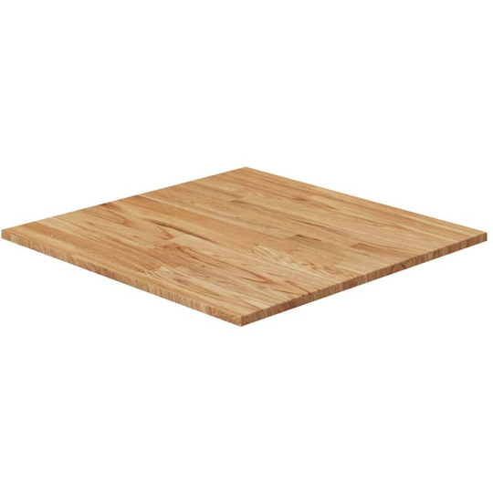 Square Table Top Light Brown 80x80x1.5cm Treated Solid Wood Oak Vidaxl Brown