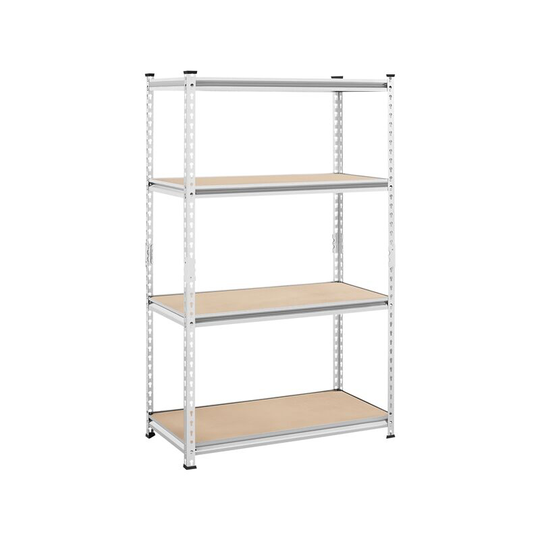 4 Tiers Storage Shelf Metal Shelving Unit Steel Frame,91x46x153cm,Silver - silver - Yaheetech