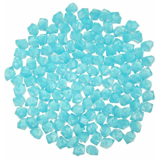 Briday - 300Pcs Blue Garden Glow Stones Decorative Light Up Pebbles Outdoor Artificial Pebbles Decorative Stones for Garden Path Lawn Pool Aquarium