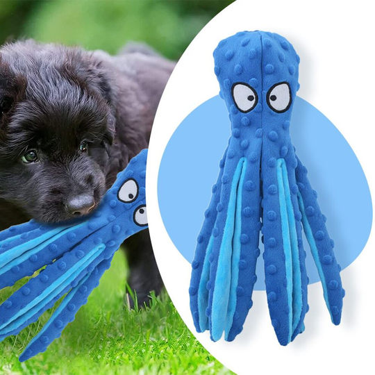 Dog Pet Plush Octopus Shell Toy Puppy Chew Sounding Toys