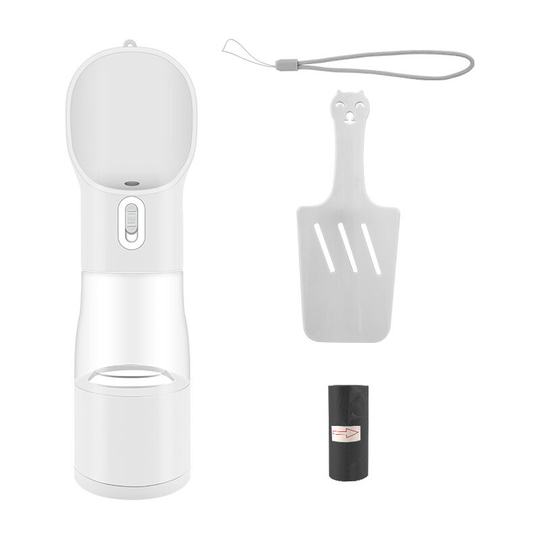Muff - Portable Dog Water Bottle Pet Drinking Bottle Leak Proof Portable Puppy Water Bottle Dispenser 258ML Grey