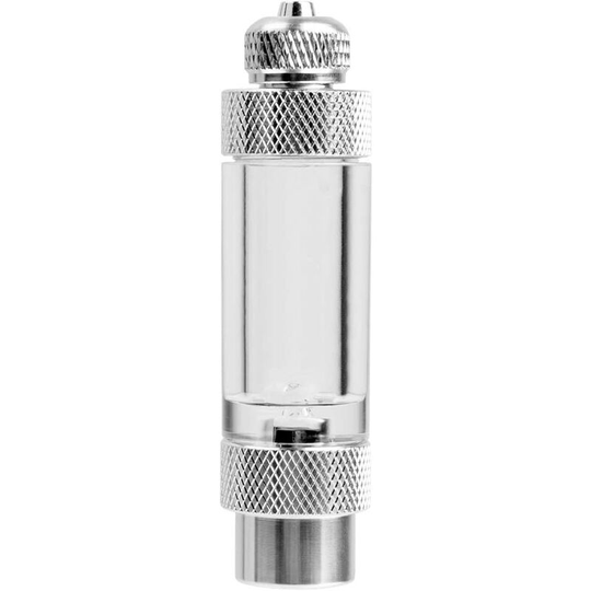 Aluminum alloy CO2 bubble meter with non-return valve for air pump accessories for aquarium and aquarium (single head, silver)