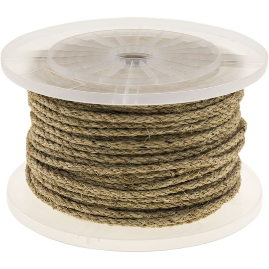 Primematik - Twisted sisal rope 3 strands 100 m x 6 mm natural