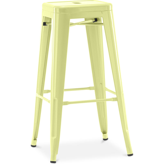 Stylix Stool - Metal - 76cm Pastel yellow Iron - Pastel yellow