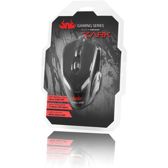 Zark wired gaming mouse with LED light 2400DPI