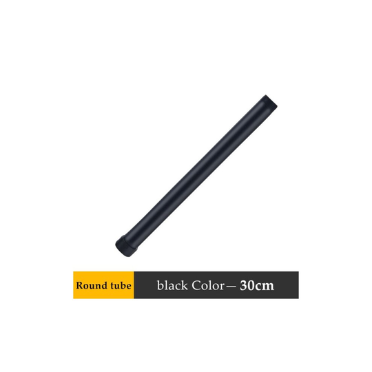(Round black, 30cm) Pipe Square Bathroom Shower arm high quality Stainless Steel Round Shower Extension