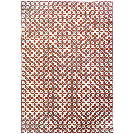 Terracotta tile print outdoor/indoor rug 200 x 290cm, density 1.15 kg/m2, uv treated